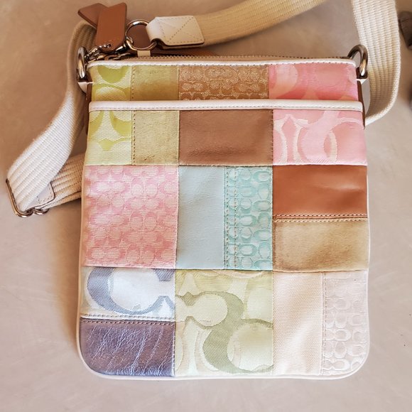 Rare Coach Patchwork Crossbody Bag Purse - Picture 2 of 7